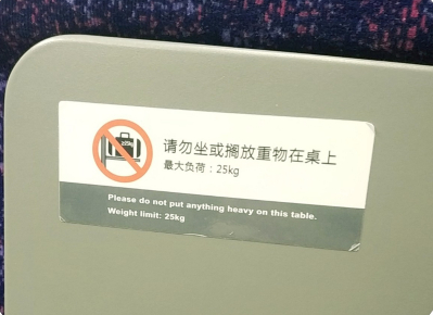 高鐵動車二等座上面的小桌子介紹？